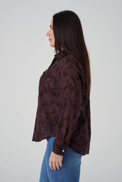 Floklu Gömlek Kahve