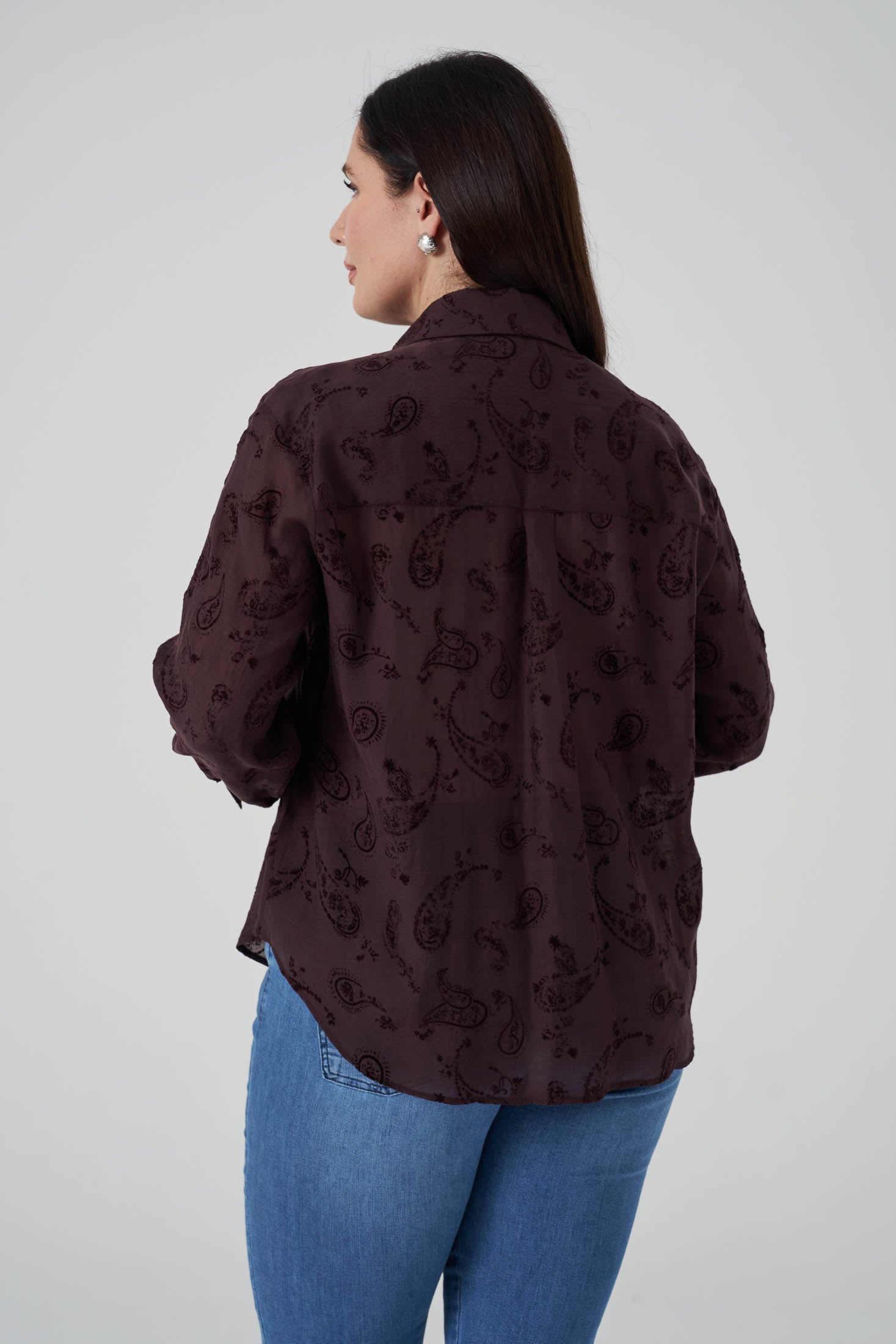 Floklu Gömlek Kahve