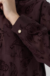 Floklu Gömlek Kahve