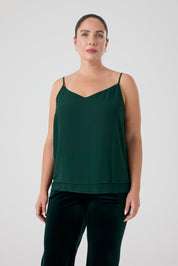 Şifon Garnili Burgu Çiçek Detaylı Ceket Kadife Pantolon 3'lü Takım - Zümrüt