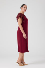 Payet Garnili A Form Elbise Bordo