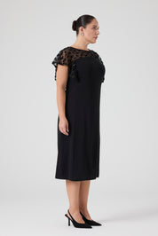 Payet Garnili A Form Elbise Siyah