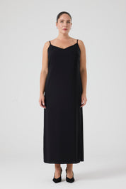 Payet Bluz - Uzun Yırtmaçlı Elbise İkili Takım Siyah