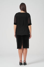 Üç Boyutlu Güpürlü Takım Siyah