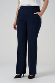 Beli Lastikli Çımalı Pantolon Lacivert