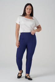 Paça Detaylı Pantolon Açık Lacivert