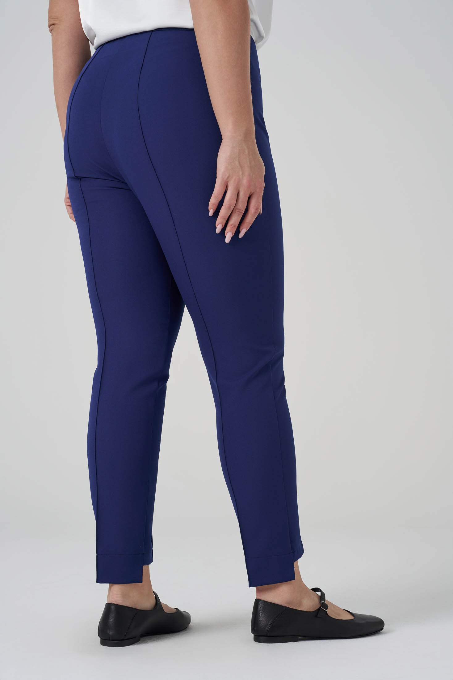 Paça Detaylı Pantolon Açık Lacivert