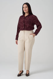 Pensli Havuç Pantolon Bej