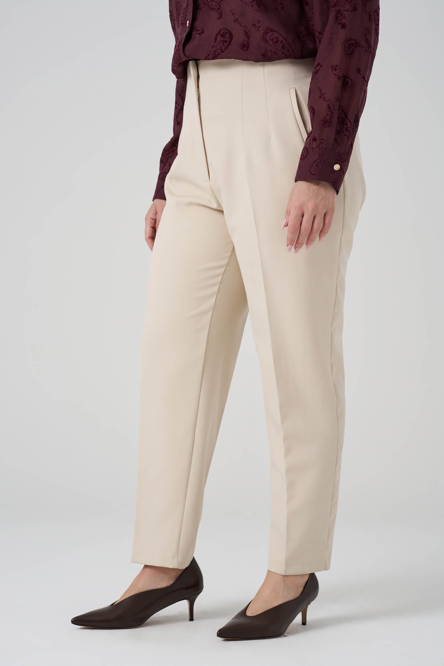 Pensli Havuç Pantolon Bej