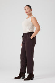 Beli Lastikli Jogger Pantolon Kahve