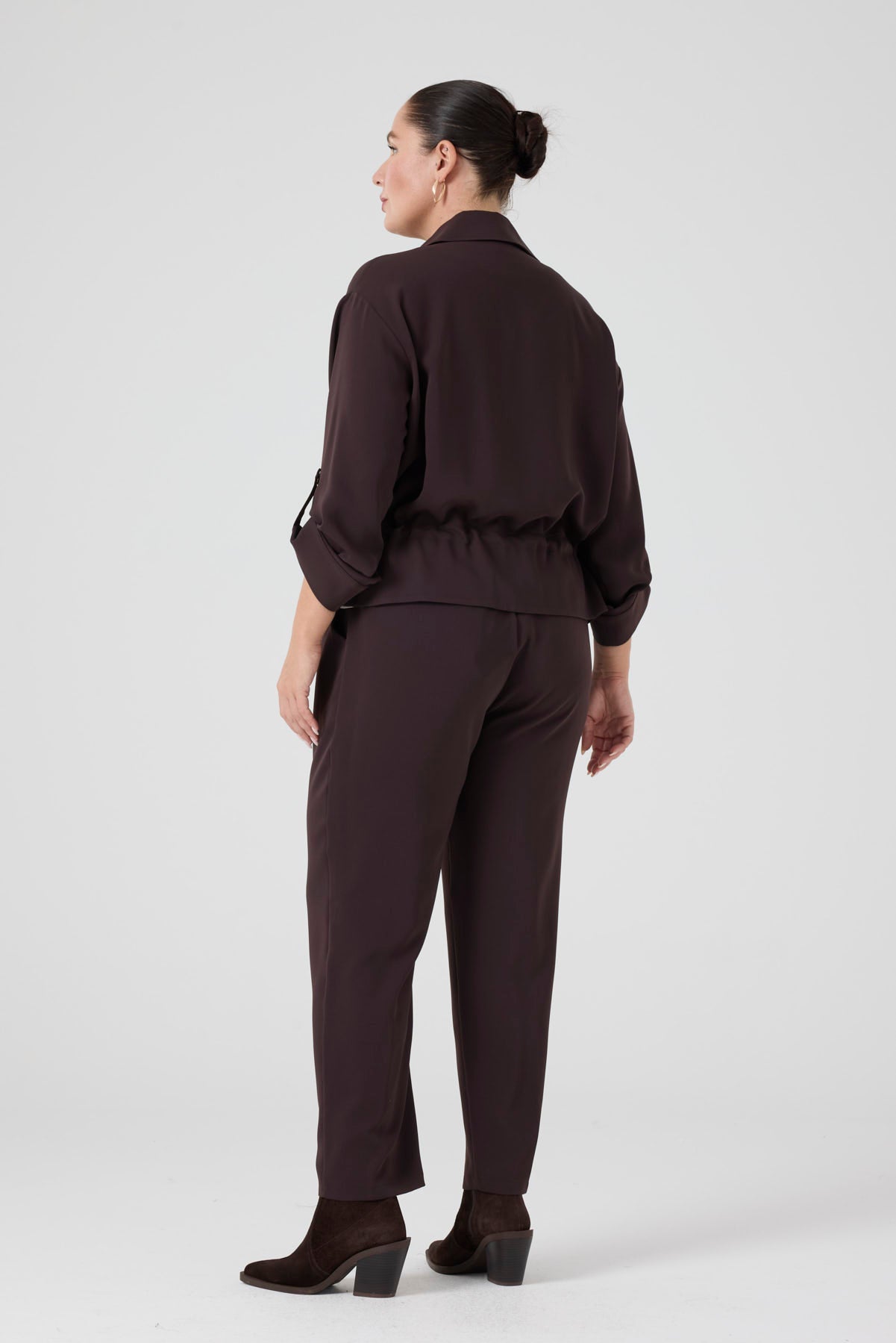 Beli Lastikli Jogger Pantolon Kahve