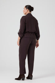 Beli Lastikli Jogger Pantolon Kahve