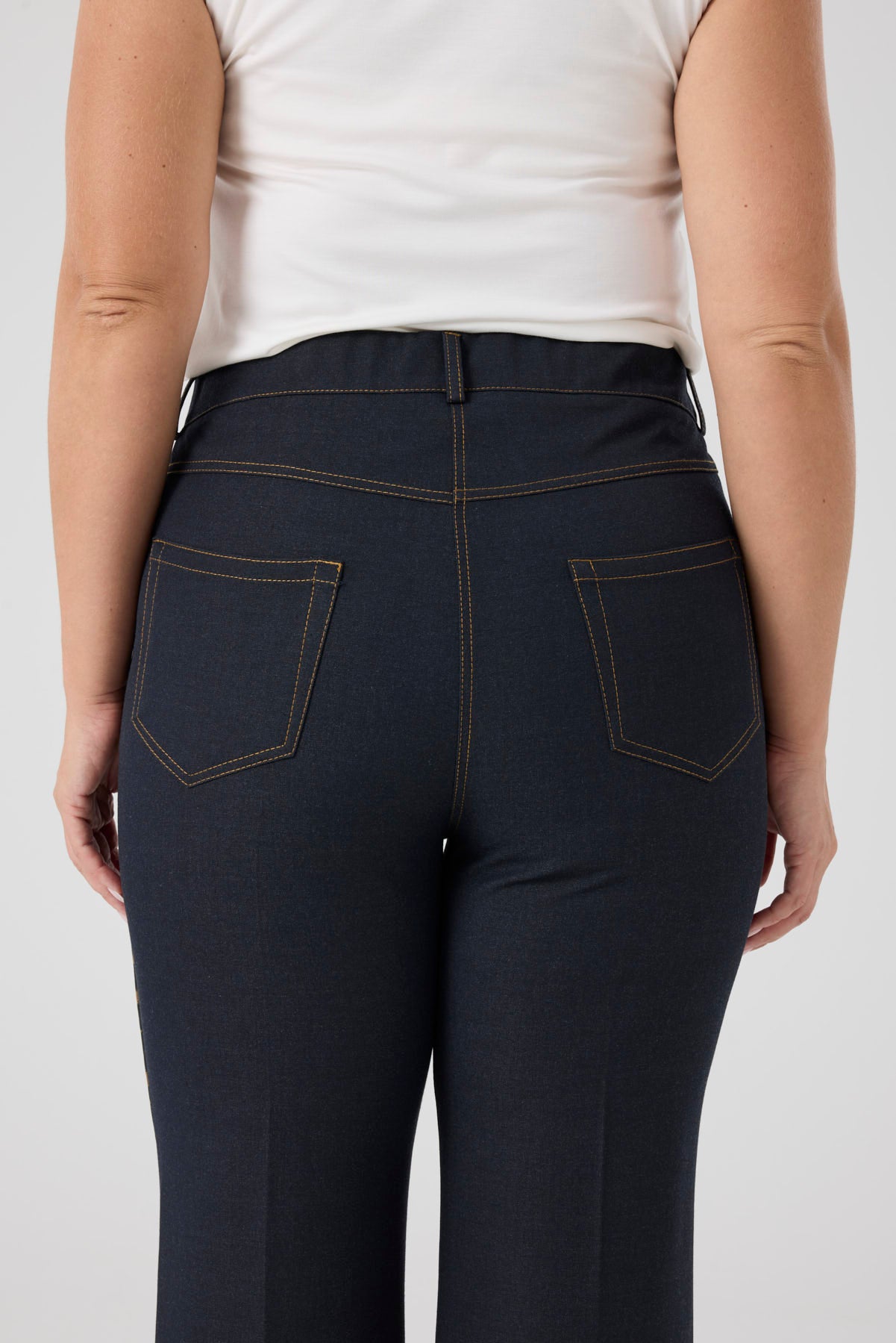 Biyeli Likralı Kot Pantolon Lacivert