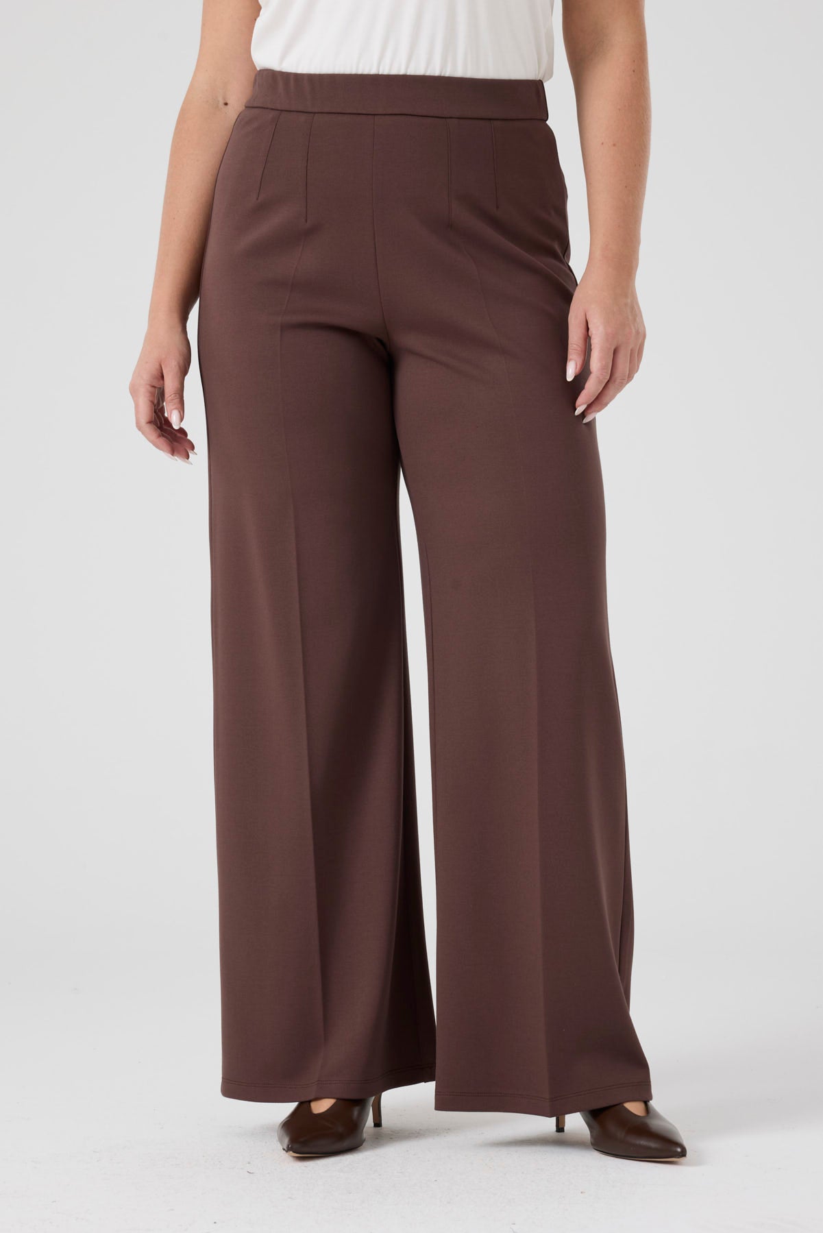 Pensli Örme Pantolon Kahve