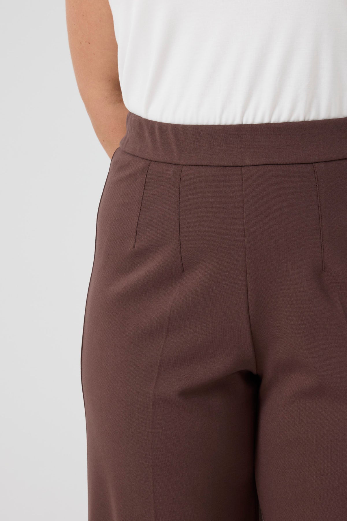 Pensli Örme Pantolon Kahve