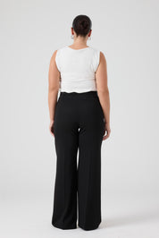 Pensli Örme Pantolon Siyah