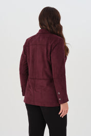 Süet Blazer Ceket Bordo