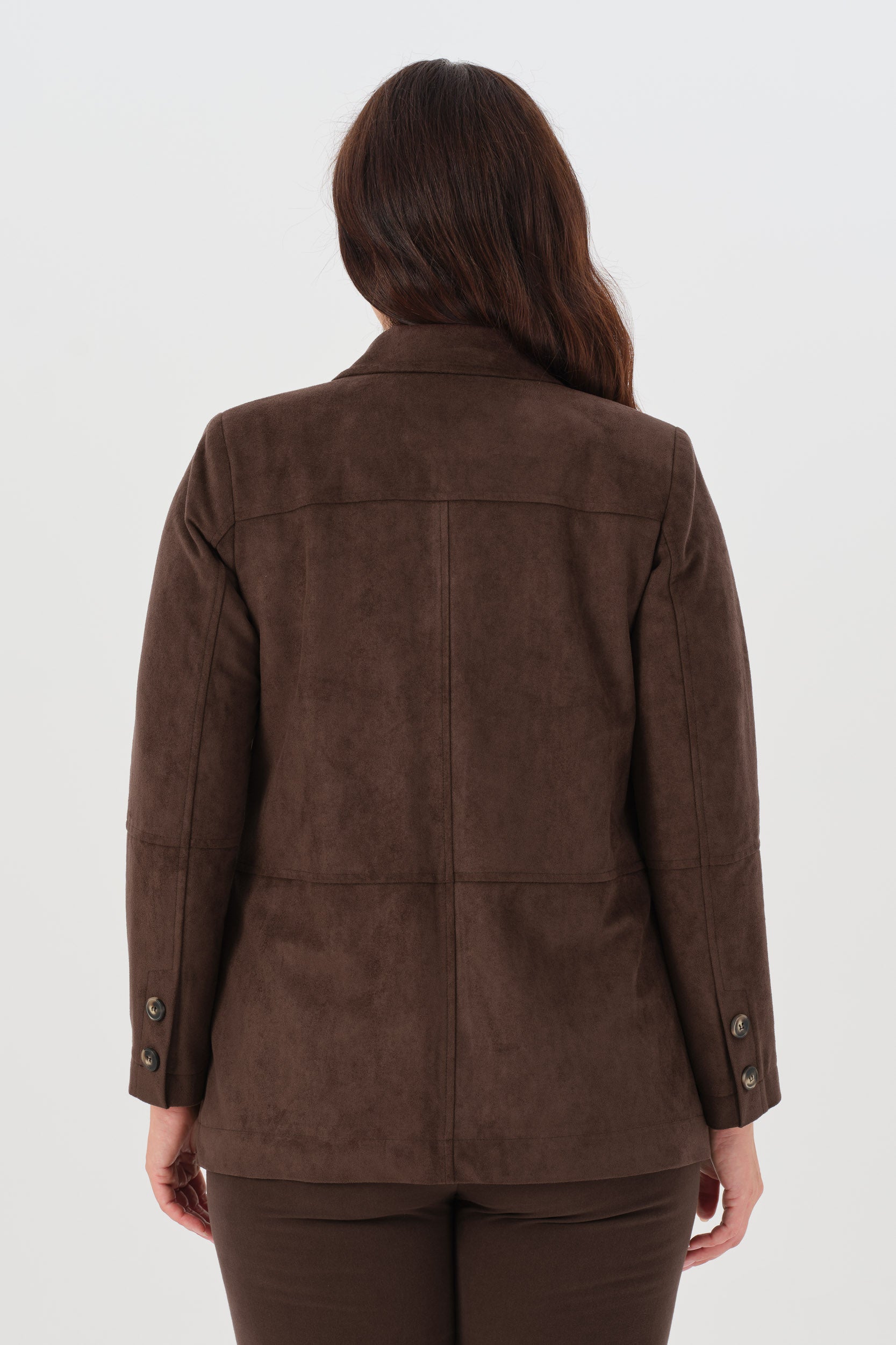 Süet Blazer Ceket Kahverengi