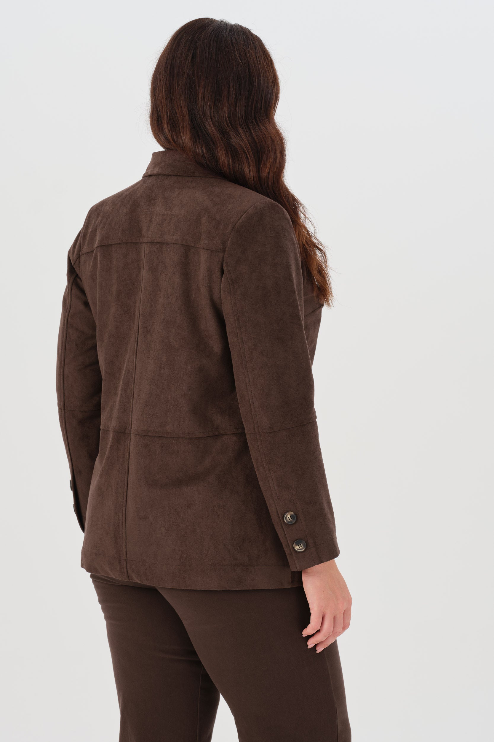 Süet Blazer Ceket Kahverengi