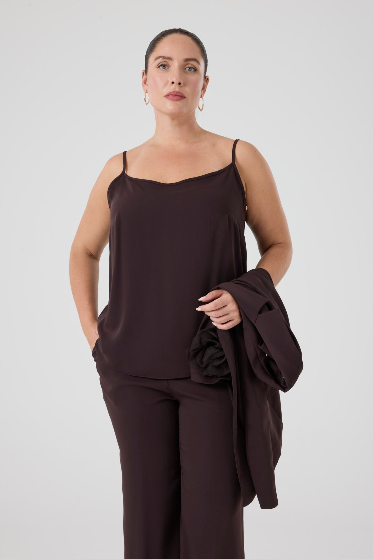 Ceket Pantolon Üçlü Takım Kahve