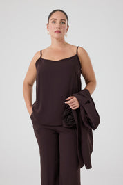 Ceket Pantolon Üçlü Takım Kahve