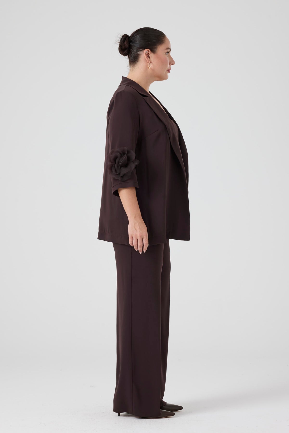 Ceket Pantolon Üçlü Takım Kahve