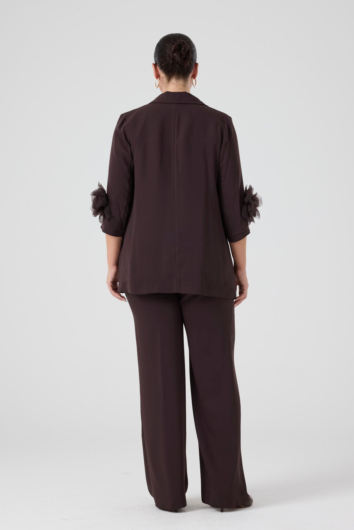 Ceket Pantolon Üçlü Takım Kahve