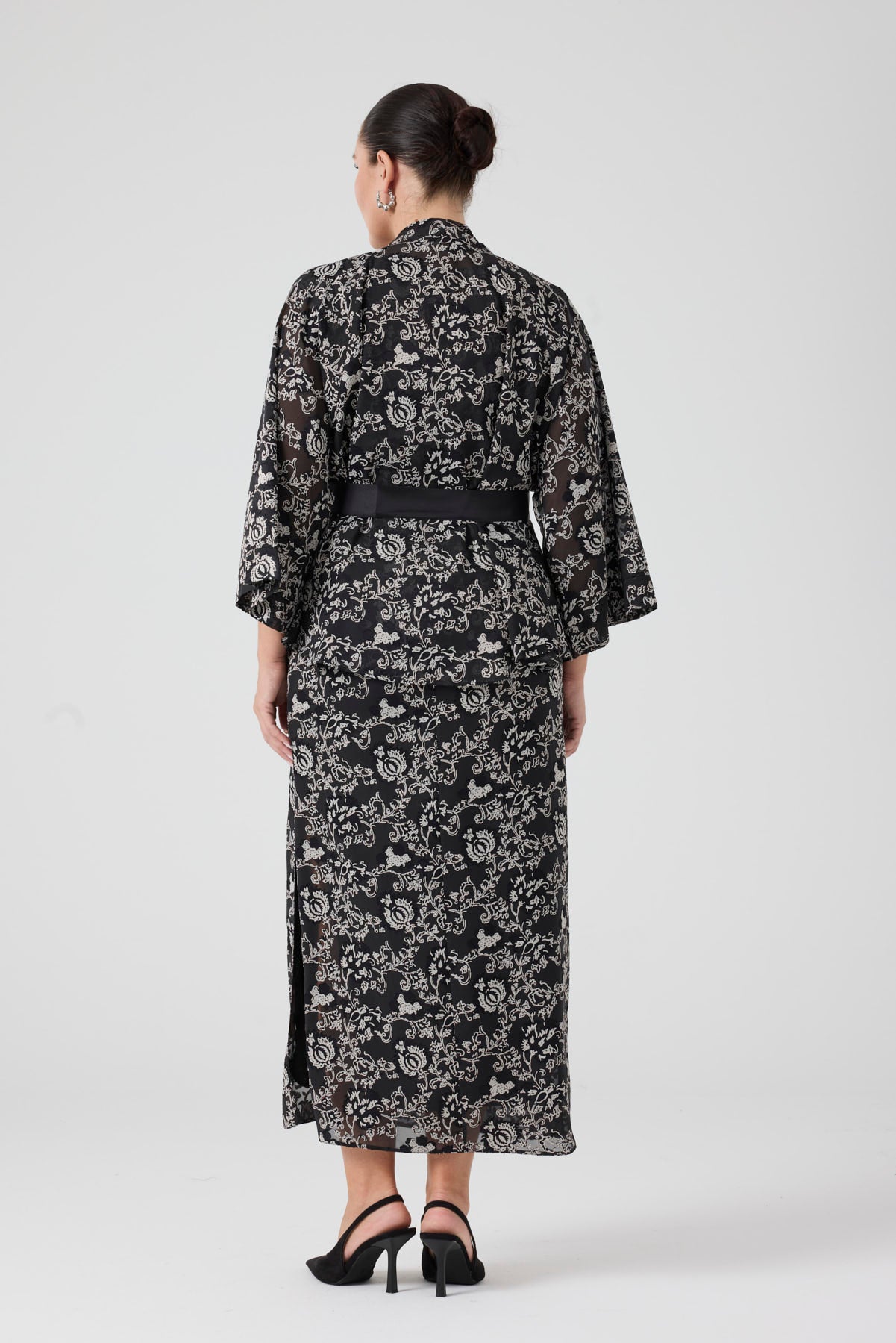 Yakma Saten İkili takım Bej