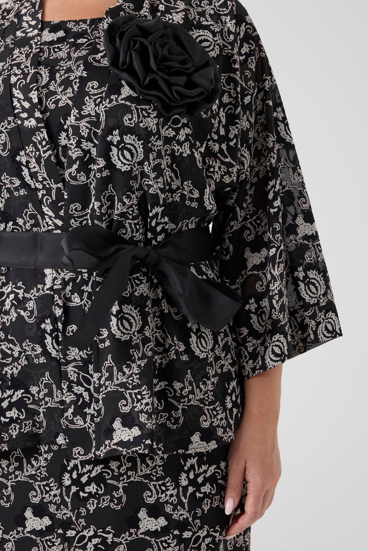 Yakma Saten İkili takım Bej