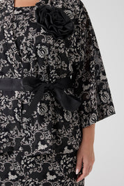 Yakma Saten İkili takım Bej