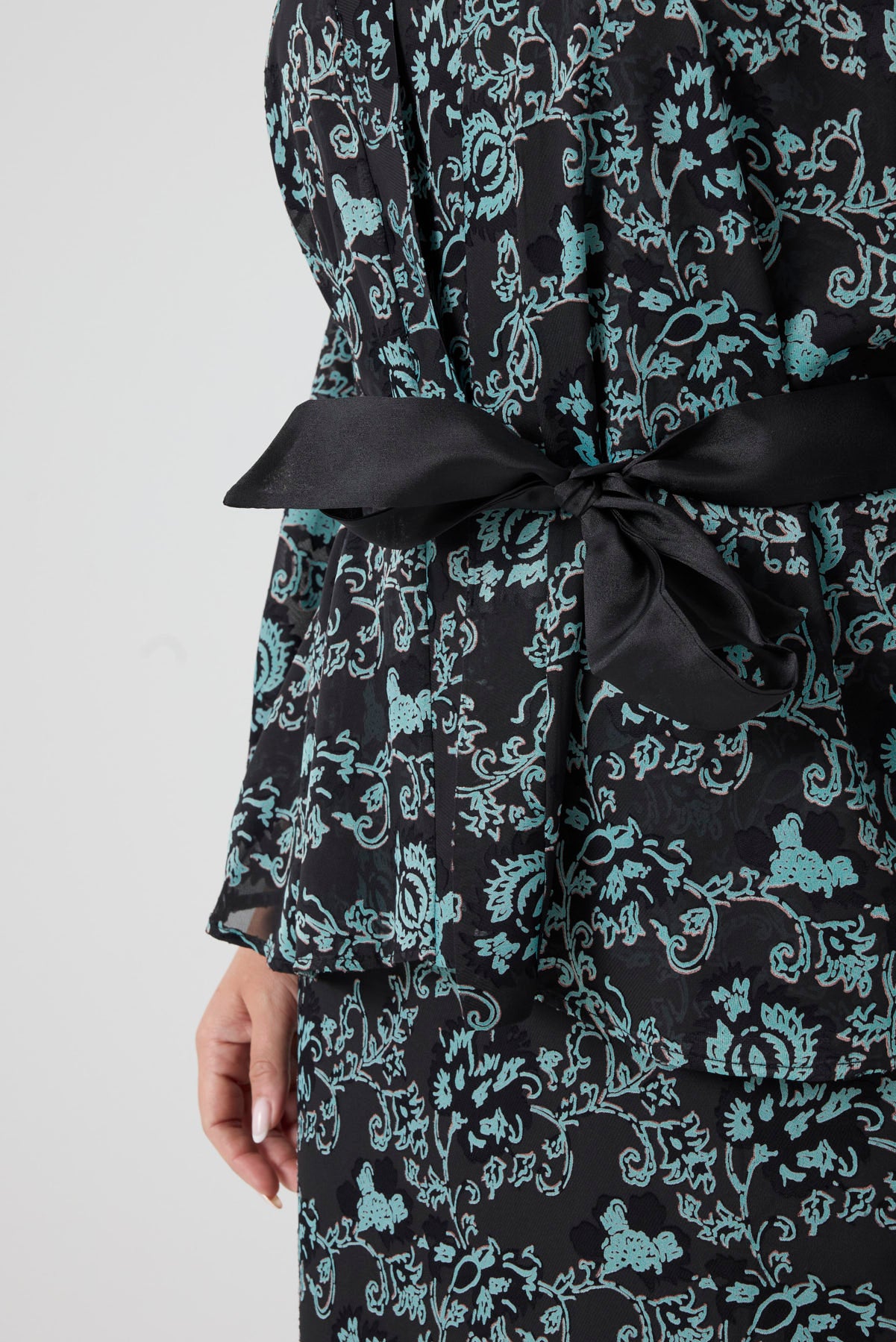 Yakma Saten İkili Takım Yeşil