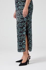 Yakma Saten İkili Takım Yeşil