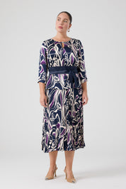 Eteği Piliseli Floş Viskon Takım Lacivert