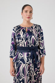 Eteği Piliseli Floş Viskon Takım Lacivert