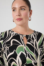 Eteği Piliseli Floş Viskon Takım Siyah