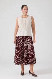 Desenli Üçlü Takım Bordo