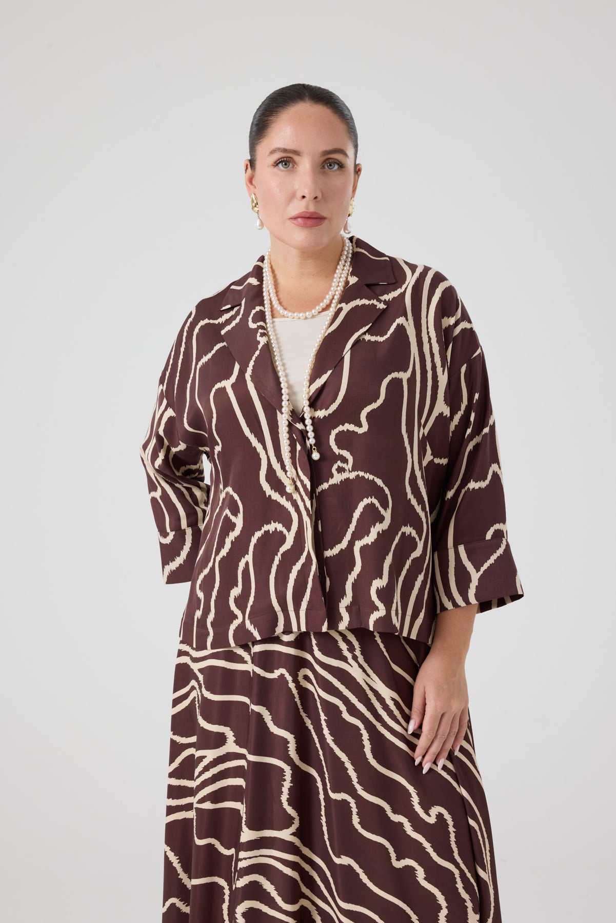 Desenli Üçlü Takım Kahve