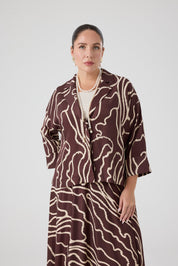 Desenli Üçlü Takım Kahve