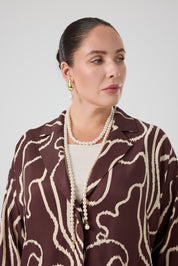 Desenli Üçlü Takım Kahve