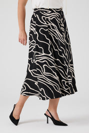 Desenli Üçlü Takım Siyah