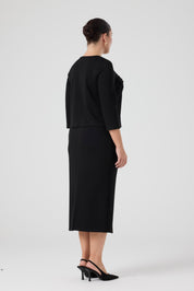 Düğme Detaylı Etek Bluz Takım