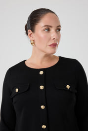 Düğme Detaylı Etek Bluz Takım