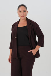 Gabardin İkili Takım Mürdüm