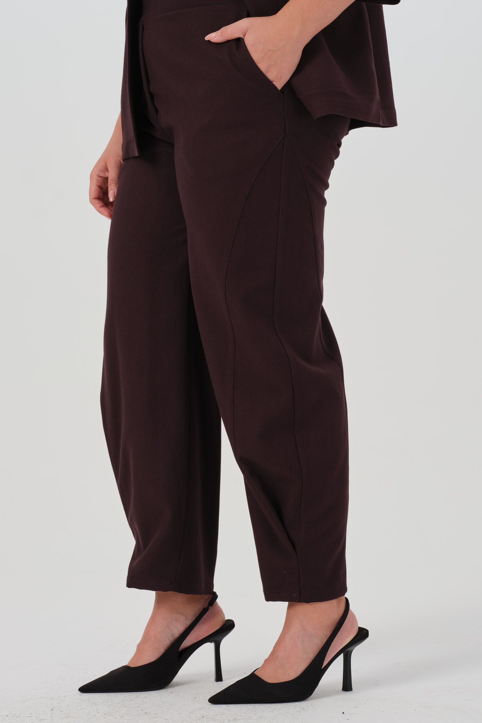 Gabardin İkili Takım Mürdüm