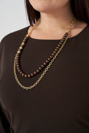 Büzgü Detaylı Elbise Kahve