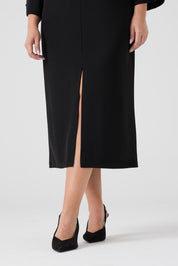 İşleme Deteylıı Rahat Elbise Siyah