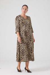 Leopar Maxi Boy Elbise