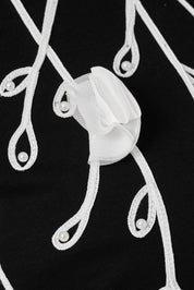 Nakış ve İşleme Detaylı Elbise Siyah