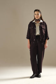 Beli Lastikli Jogger Pantolon Kahve