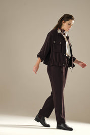 Beli Lastikli Jogger Pantolon Kahve